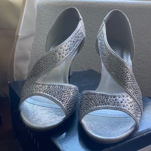 Dress silver shoes